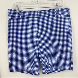 Talbots Gingham Shorts Blue and White Size 12 P